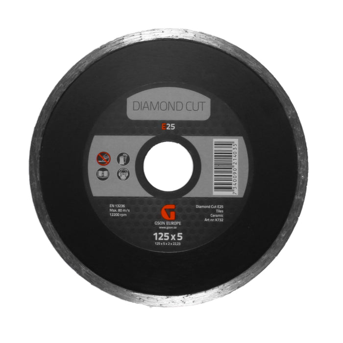 Diamond Cutting Disc E25 125 x 50 x 20 x 2223 mm