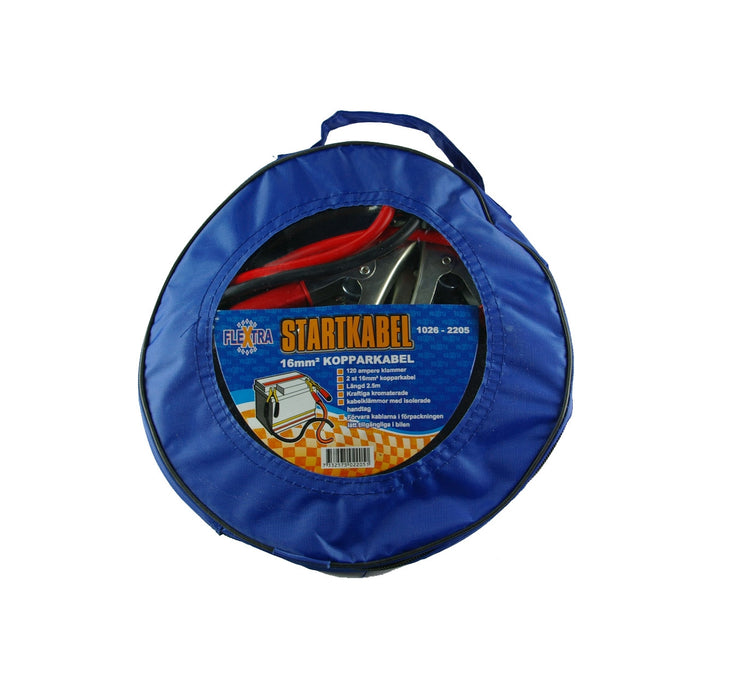 Startkablar i Väska – 120A, 16mm², 2,5m