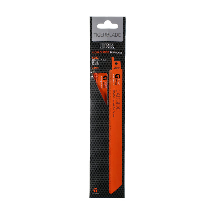 Tigerblade Carbide 200 x 19 x 1,1 mm , Grit 40 2 st