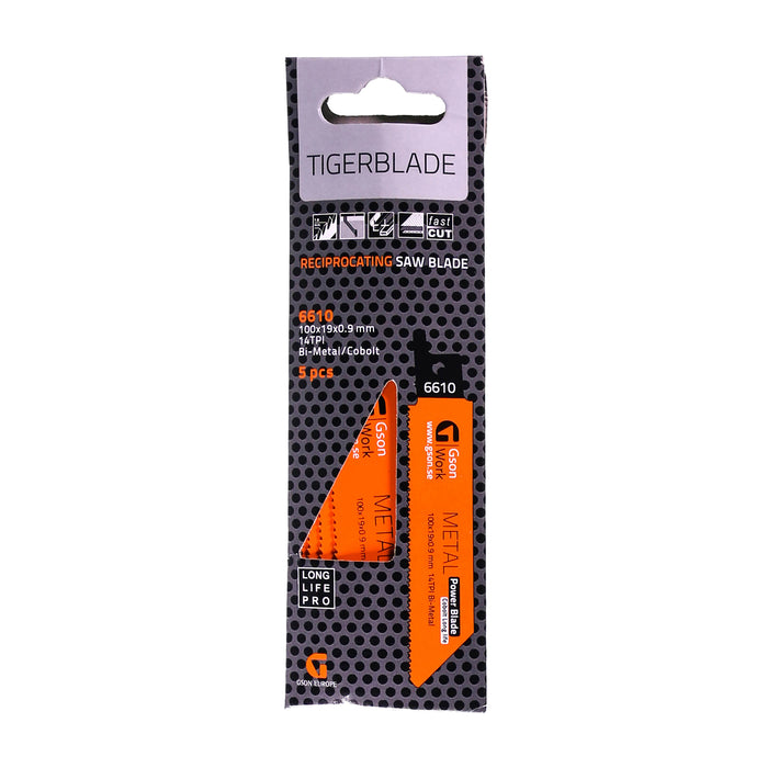 Tigerblade Metal 14, 225 x 19 x 0,9 mm, 14 TPI 5 st