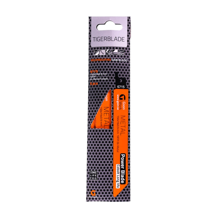 Tigerblade Metal 18, 150 x 19 x 0,9 mm, 18 TPI 5 st