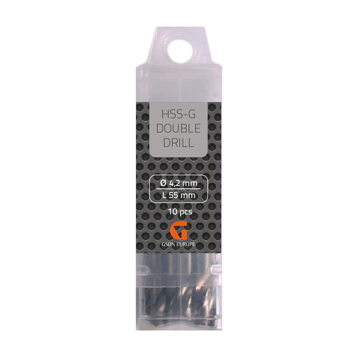 Double Drill HSS-G 5,0 x 60 mm 10 st