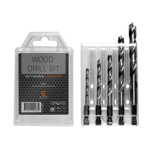 Wood Drill Bit Set 5 delar 456810 mm