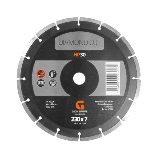 Diamond Cutting Disc HP30 230 x 7 x 2223 mm