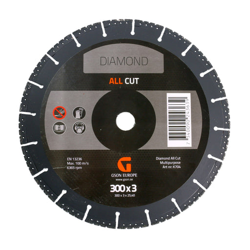 ALLCUT Diamond Cutting Disc 300x30x2540 mm