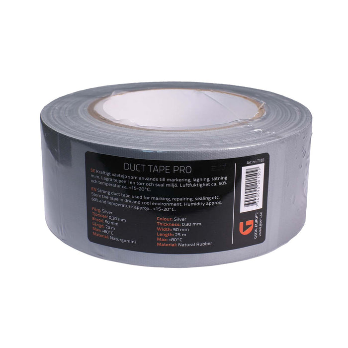 Duct Tape Black 50 mm x 25 m x 0,30 mm