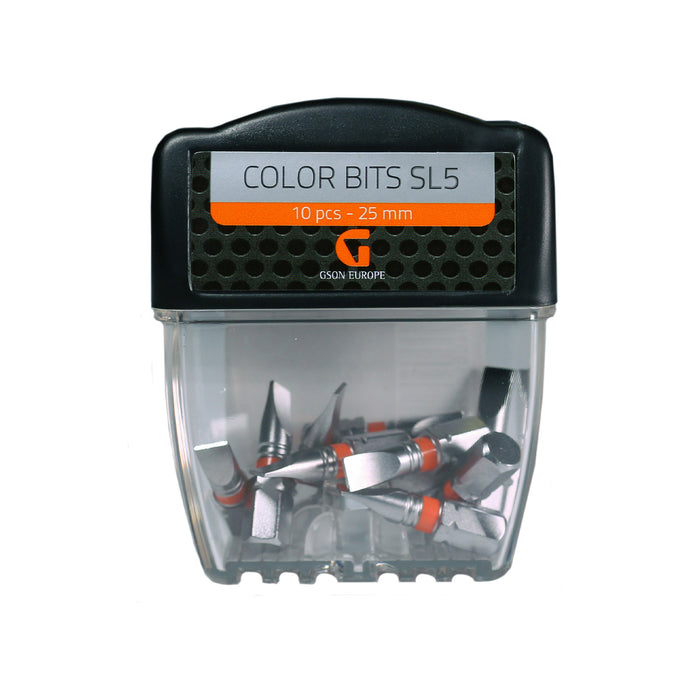 Color Bits Slotted 6 mm 25 mm 10st/frp