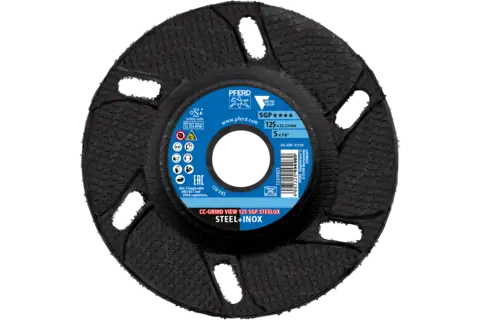 PFERD CC-GRIND VIEW Slipskiva 125x22,23 mm Special Line SGP STEELOX